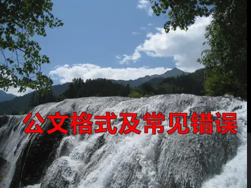 公文格式及常见错误PPT