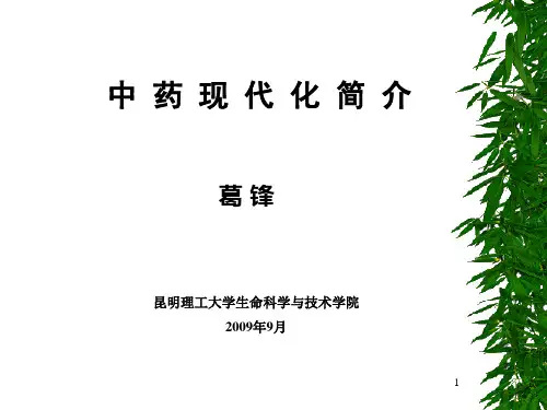 中药现代化简介-PPT课件