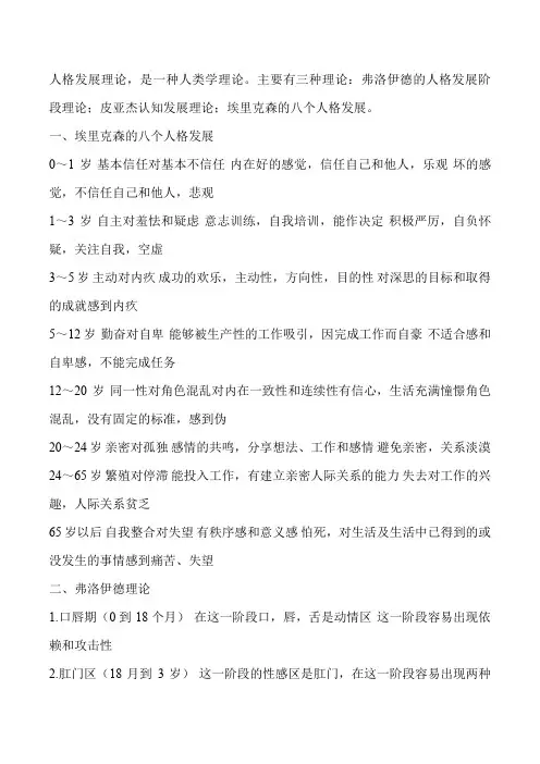 人格发展理论