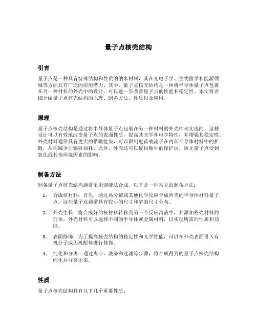 量子点核壳结构