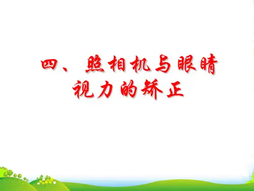 新苏科版物理八年级上册4.4 照相机与眼睛-视力的矫正 课件 (共47张PPT)