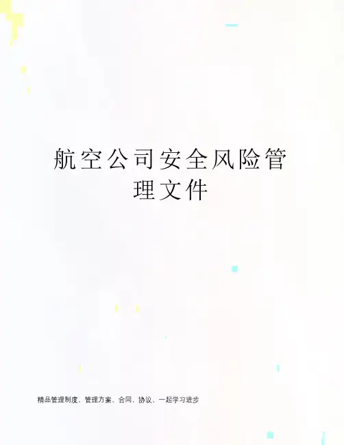 航空公司安全风险管理文件