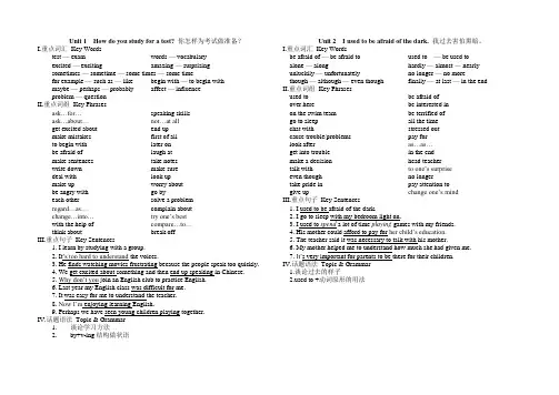 人教版新目标英语九年级Go for it 1-15单元知识重点汇总【整理打印版】