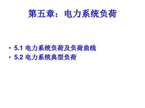 第五章：电力系统负荷
