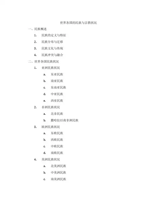 世界各国的民族与宗教状况
