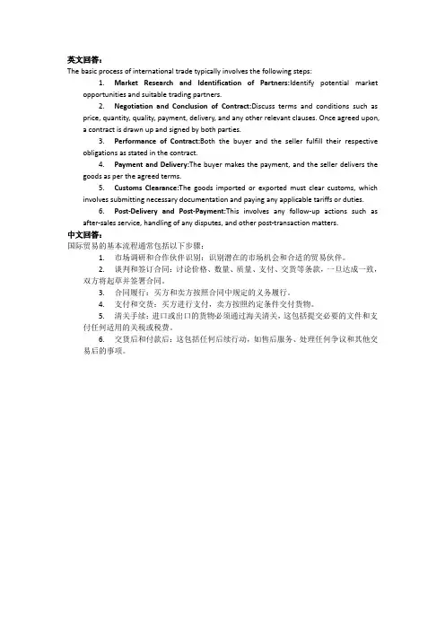 国贸基本流程