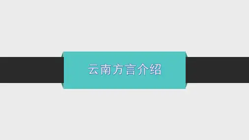 云南方言介绍