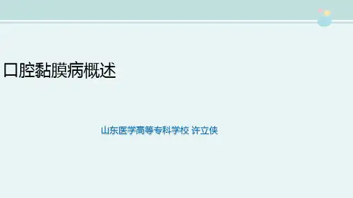 2021临床医学 口腔内科学-黏膜病-概述-口腔黏膜的结构和功能,代谢和更新及增龄性变化 