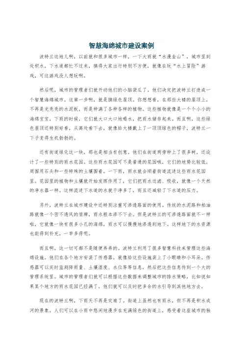 智慧海绵城市建设案例