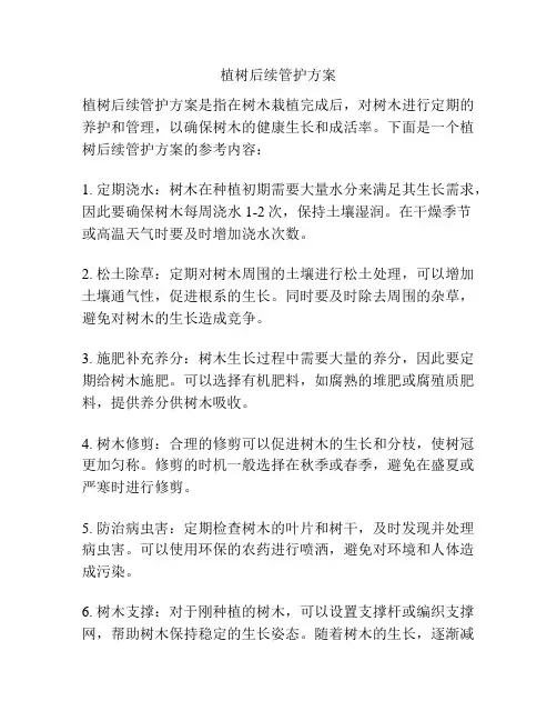 植树后续管护方案