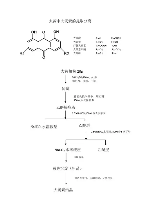 大黄中大黄素的提取分离