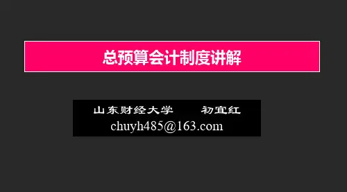 第3-4章  总预算会计讲五要素 --简版