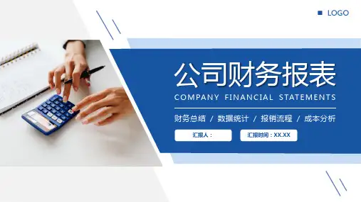公司财务报表会计工作总结PPT模板
