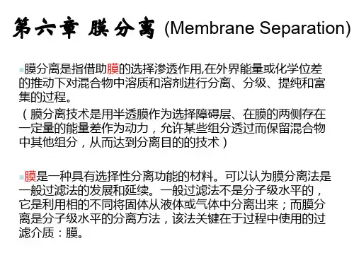 第六章膜分离