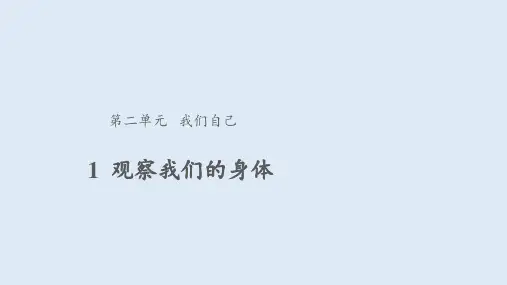 科学课件《我们的身体》精品PPT课件1