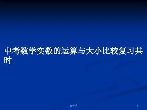 中考数学实数的运算与大小比较复习共时PPT学习教案