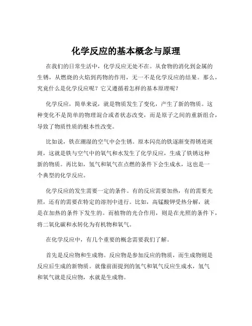 化学反应的基本概念与原理