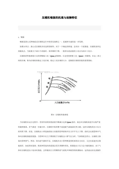 压缩机喘振的机理与故障特征