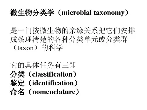 微生物的分类