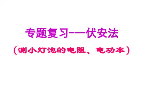 专题复习：伏安法(测电阻与电功率)PPT课件(初中科学)