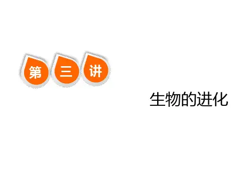 高中生物课件高中生物课件2019三维设计高考生物一轮复习课件 必修二 第三单元 第三讲  生物的进化