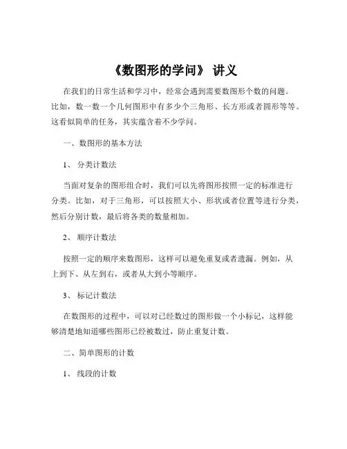 《数图形的学问》 讲义