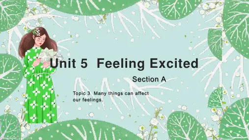 Unit 5 Topic 3 Section A 课件2022-2023学年仁爱版八年级英语下册