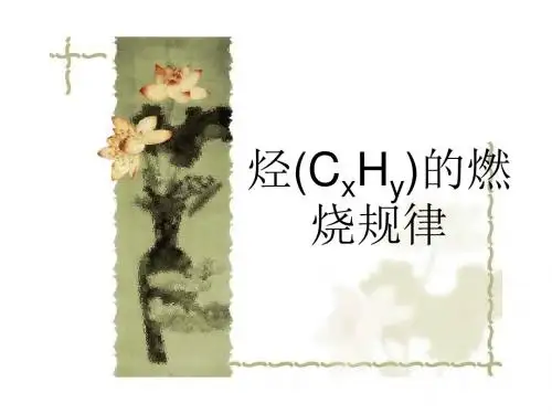 烃(CxHy)的燃烧规律.