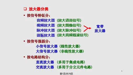 放大器基础PPT课件