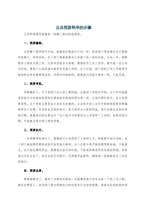 公共预算程序的步骤