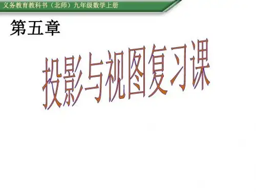 九年级数学上册(北师大版)课件：第5章投影与视图复习