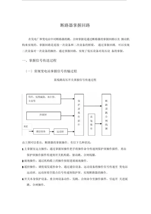 断路器控制回路讲义