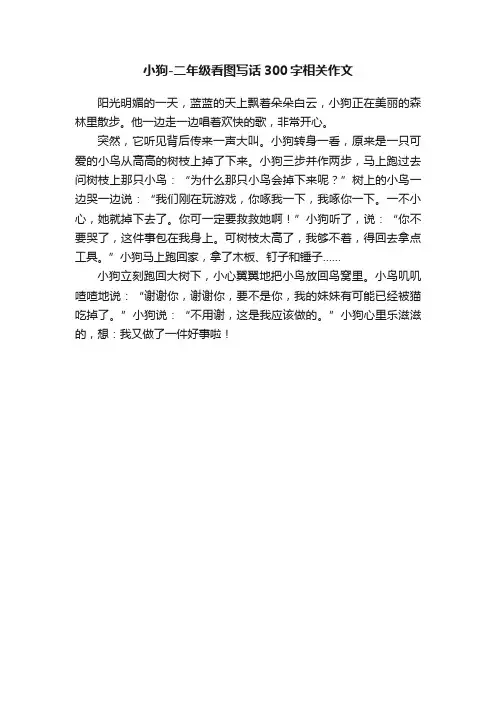 小狗-二年级看图写话300字相关作文