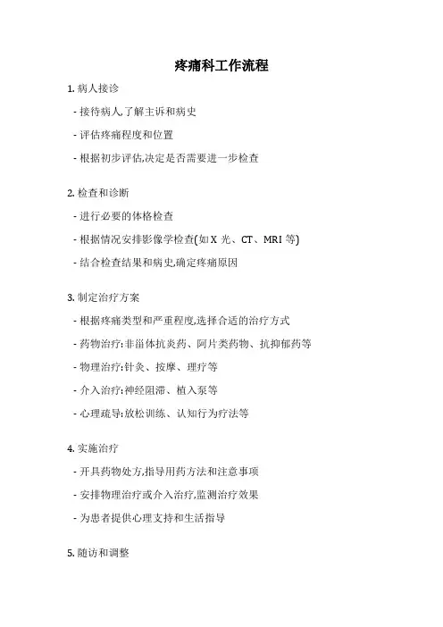 疼痛科工作流程