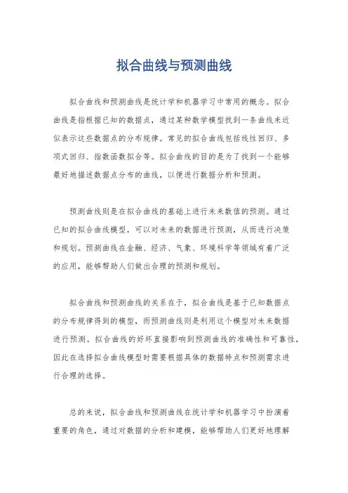 拟合曲线与预测曲线