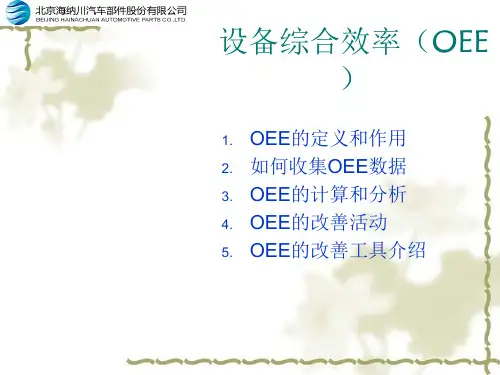 设备综合效率(OEE)