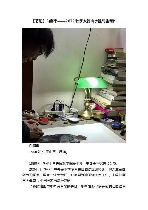 【艺汇】白羽平——2018秋季太行山水墨写生新作
