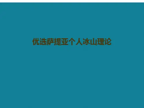 优选萨提亚个人冰山理论
