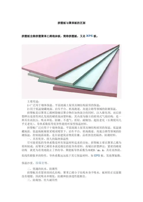 挤塑板与聚苯板区别