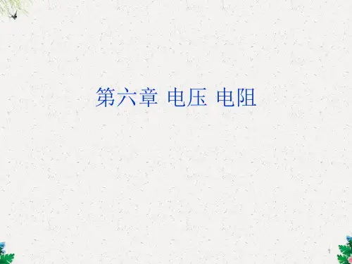 八年级物理ppt课件 电压和电阻