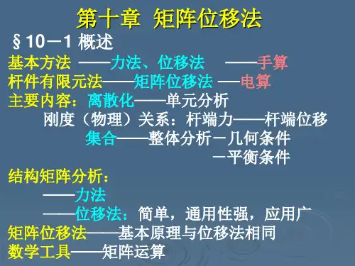第十章矩阵位移法共85页