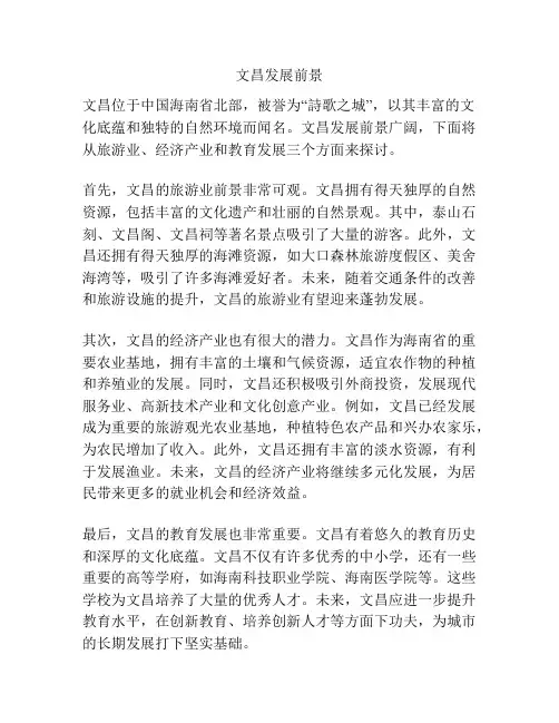 文昌发展前景