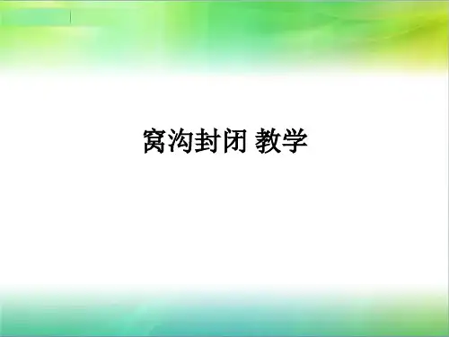 窝沟封闭 ppt课件