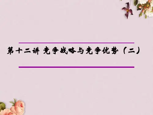 竞争战略与竞争优势培训课程(PPT 43页)