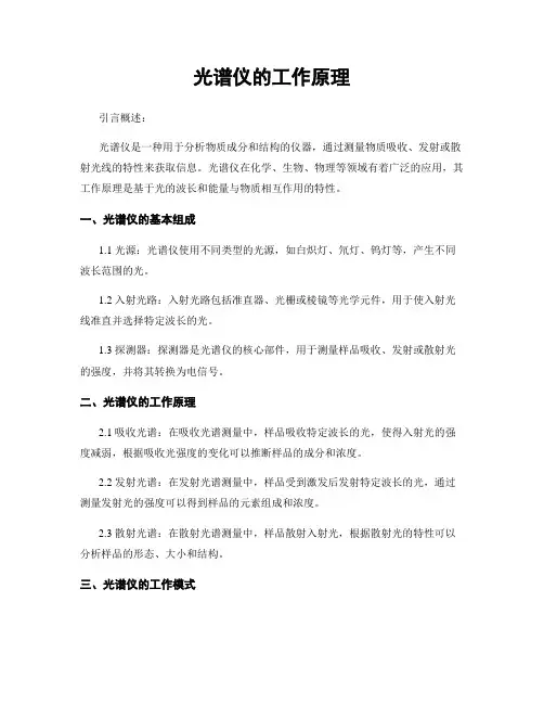光谱仪的工作原理