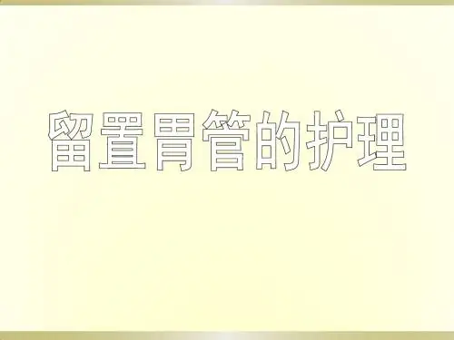 留置胃管的护理