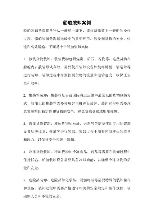 船舶装卸案例