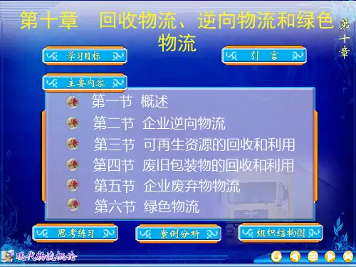 回收物流逆向物流和绿色物流概述