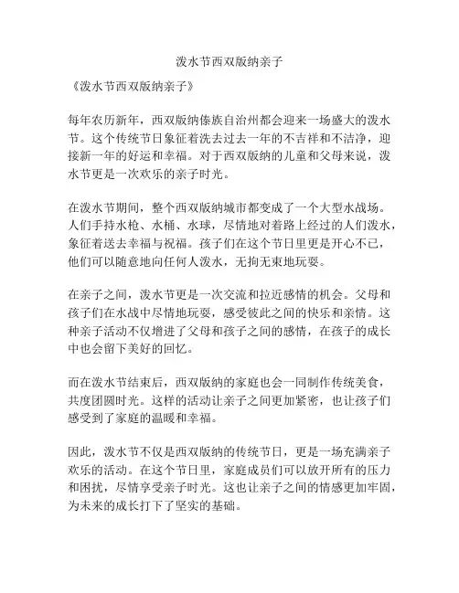 泼水节西双版纳亲子
