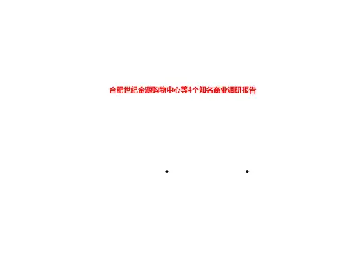 合肥世纪金源购物中心等4个知名商业调研报告